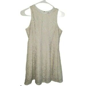 Forever 21 Girls White Ivory Lace Overlay Dress Sz 13/14